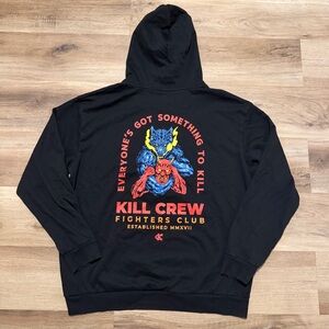 Kill Crew Hoodie Sweatshirt Mens XXL Fighter's Club Graphic Wolves & Demons